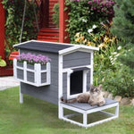 ZUN Wooden Cat House （Prohibited by WalMart） 71933952