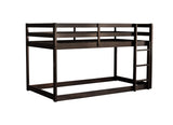 ZUN Solid Wooden, Solid Rubber Wooden Twin over Twin Loft Bed with Ladder, with Bed Platform of W504P191669