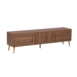 Mid Century TV Stand 2 Drawers, Media Console Table for TVs up to 80'', Entertainment Center 00458005