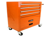 4 DRAWERS MULTIFUNCTIONAL TOOL CART WITH WHEELS-ORANGE W1102111135