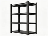 4-Tier Adjustable Multi-Functional Storage Rack, Garage Organizer with Adjustable Shelves, Black 09936129