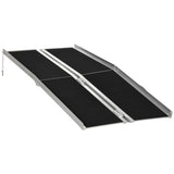 ZUN 6' Threshold Ramp,Portable Wheelchair Ramp,Carpeted Foldable Handicap Ramp 97227882