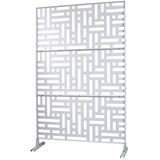 Outdoor & Indoor Privacy Metal Privacy 76" H48" W, Freestanding Decorative Privacy W465P193193