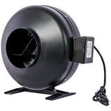 6-Inch 412 CFM Inline Duct Fan Air Circulation Vent Blower for Hydroponics, Basements, and Kitchens W46577503