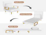 Folding Sofa Bed 3-in-1 Convertible Chair - 5-Position Adjustable Backrest with Pillow, Space-Saving 68316807