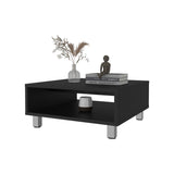 Avondale Coffee Table in Melamine with Open Storage, Black B128P244984