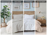 Full/Queen Embroidered Medallion Faux Fur Ultra Plush Comforter Mini Set B03597033