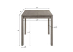 ZUN 1pc Contemporary Counter Height Expandable 18"LEAF Square Table Rustic Brown Gray Finish Dining B011P240948