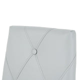 Modern simple light luxury dining Light grey Family bedroom stool back PU electroplated W210P196489