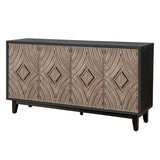 ZUN Mid Century Sideboard Buffet Cabinet with Solid Wood Legs 60" Kitchen Storage Cabinet Credenza with W1445P173033