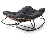 Outdoor Rocking Chair, Oversized Patio Papasan Rocker, Comfy Reading Lounge Chair 47050317