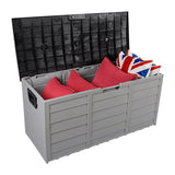 75gal 260L Outdoor Garden Plastic Storage Deck Box Chest Tools Cushions Toys Lockable Seat 26633405