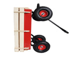 outdoor sport wagon tools cart wooden side panels air tires Wagon W22702956