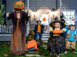 5.6 Feet Halloween Decoration Animated Standing Pumpkin Scarecrow 68708427