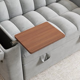 65-inch 3-in-1 foldable large-sized computer desk sofa bed, modern velvet double sofa, sofa bed with W2564P305744