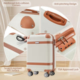 Hardshell Luggage Sets 3 Piece Carry-on Suitcase Double Spinner Wheels with TSA Lock for Men Women, N730P167694