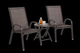 3 Piece Patio set, Outdoor Camping Chairs with Breathable Textilene Fabric, folding with steel W640P270192