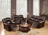 Motion Recliner Chair 1pc Glider Couch Living Room Furniture Brown Bonded Leather HS00F6676-ID-AHD