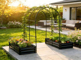 Raised Garden Bed with Arch Trellis, 2 Pack Metal Boxes with Garden Arch, Outdoor Garden 71235630