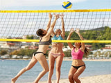 32'x3' Heavy-Duty Volleyball Net Set - 3-Level Adjustable Poles, Anti-Sag Winch, All-Inclusive 66575122