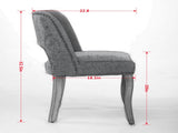 Wooden Dining Chairs Set of 2, Modern Fabric Upholstered Dining Room Chair Kitchen Chairs, Farmhouse 43316187