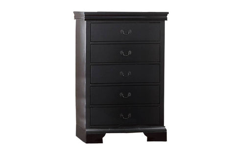 ZUN Elegant Bedroom 1pc Chest Of Drawers Black Color Drawers Tall Chest Plywood Furniture B011P238911