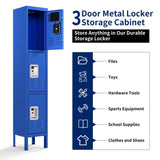 66"H Metal Lockers for Employees with 3 Door Storage Locker for Employees Gym School Home Office 82793070