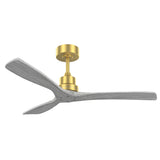 52 Inch Indoor Ceiling Fan Without Light 3 Solid Wood Blades Remote Control Reversible DC Motor W882P186028