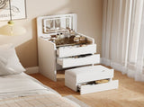 ( 48CM ) 3 in 1 Vanity Desk with Plip Top Mirror, Small Make Up Vanity Set with Visible Glass W2641P224783