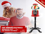 15 Inch Commercial Red Big Gumball Machine With Stand Key-Operated Uncharged Candy Dispenser Machine W2841P284378