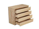 4 Drawer Dresser,Modern Storage Chest of Drawers,31.5In Natural Dresser for Closet with Handle-Free W3151P407891