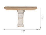 13.8x9.1x11.4" Distressed Brown and White Wooden Wall Shelf with Corbel Design W2078P223131
