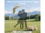 Gold Metal Arch Backdrop Stand, 6.6 x 3.3 ft, Durable Frame, Simple Setup, Decorative 62157734