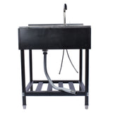 23.8 Stainless Steel Utility Sink Laundry Tub Sink with Cold and Hot Water Faucet for Laundry Room 07673887