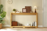 70.1"corrugated texture storage table for entranceways, narrow wooden console sofa table, can be W1162P339115