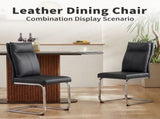 Dining chair set modern leather imitation soft cushion dining chair, with soft cushion 58099571