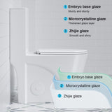 1.1/1.6 GPF Dual Flush One-Piece Toilet, Button on Tank top S-trap 12 inches, Elongated Bowl with W3192P272957