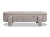 Hugo 49" Oval Fully Upholstered Storage Bench, Boucle B2719P238469