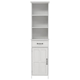 ZUN Floor Standing Cabinet with 1 Door and 1 Drawer - White 31354040