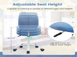 Ergonomic Kids Desk Chair, 16.5-21 Adjustable Height Mesh Study Chair Blue 05716414