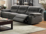 Contemporary Motion Sofa 1pc Couch Metal Reclining Plush Cushion Living Room Furniture Slate Blue B011P205569
