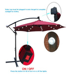 ZUN 10 ft Outdoor Patio Umbrella Solar Powered LED Lighted Sun Shade Market Waterproof 8 Ribs Umbrella W65627956