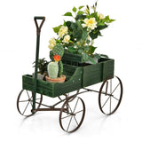 Wooden plant frame with wheels, Green planting pot 66444615