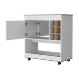 Texas Bar Cart, One Cabinet, Six Bottle Cubbies, One Lower Panel, Four Casters B128P322513