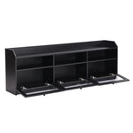 ZUN Sleek & Modern Design TV Stand with Acrylic Board Door, Chic Elegant Media Console for TVs Up to 02568385