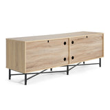 Functional 4-Door TV Cabinet 2 Storage Spaces, Adjustable Shelves, Ideal for Living Room N779P296236N