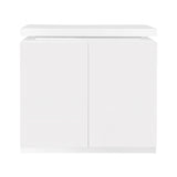 ZUN Large Spaces Shoe Cabinet High Glossy White Color with Led Light have moveable Shelves W2139P143415