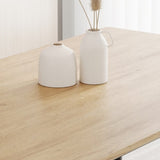 Modern minimalist wood grain tabletop dining table, stylish dining table, kitchen dining table, W1727P229029