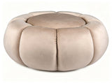 Pumpkin Shaped Velvet Storage Ottoman, Multi-Functional Foot Rest Stool with Hidden Storage, Flip 60762584