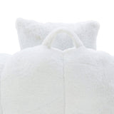 Giant Bean Bag Chair withFootstool, Oversized Bean Bag for Adults and Kids, Faux Fur Shell-Shaped 57728667